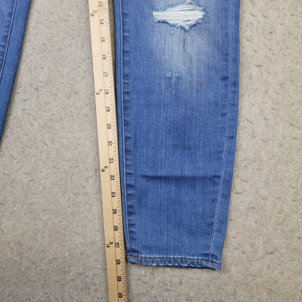 Madewell 9" High Riser Skinny Jeans Womens 31 Blue Light Wash Distressed Stretch - Picture 11 of 13